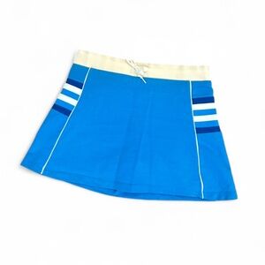 Blue Athletic Retro Skort with Contrast Waist